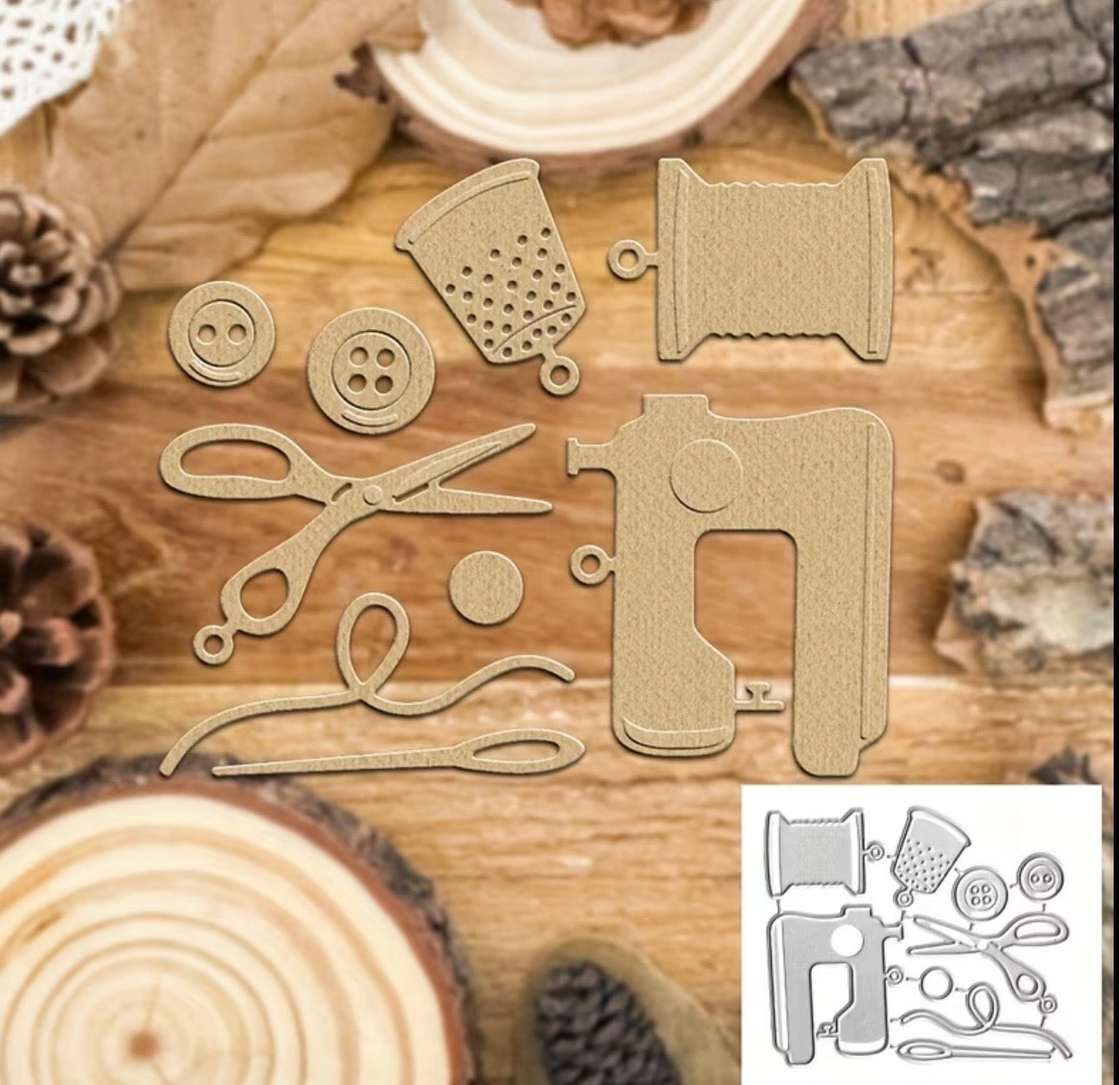 Sewing Themed Cutting Die | DIY Craft | Stencil Scrapbooking Tool ...