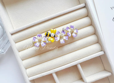 Flower & Bee Hair Clip