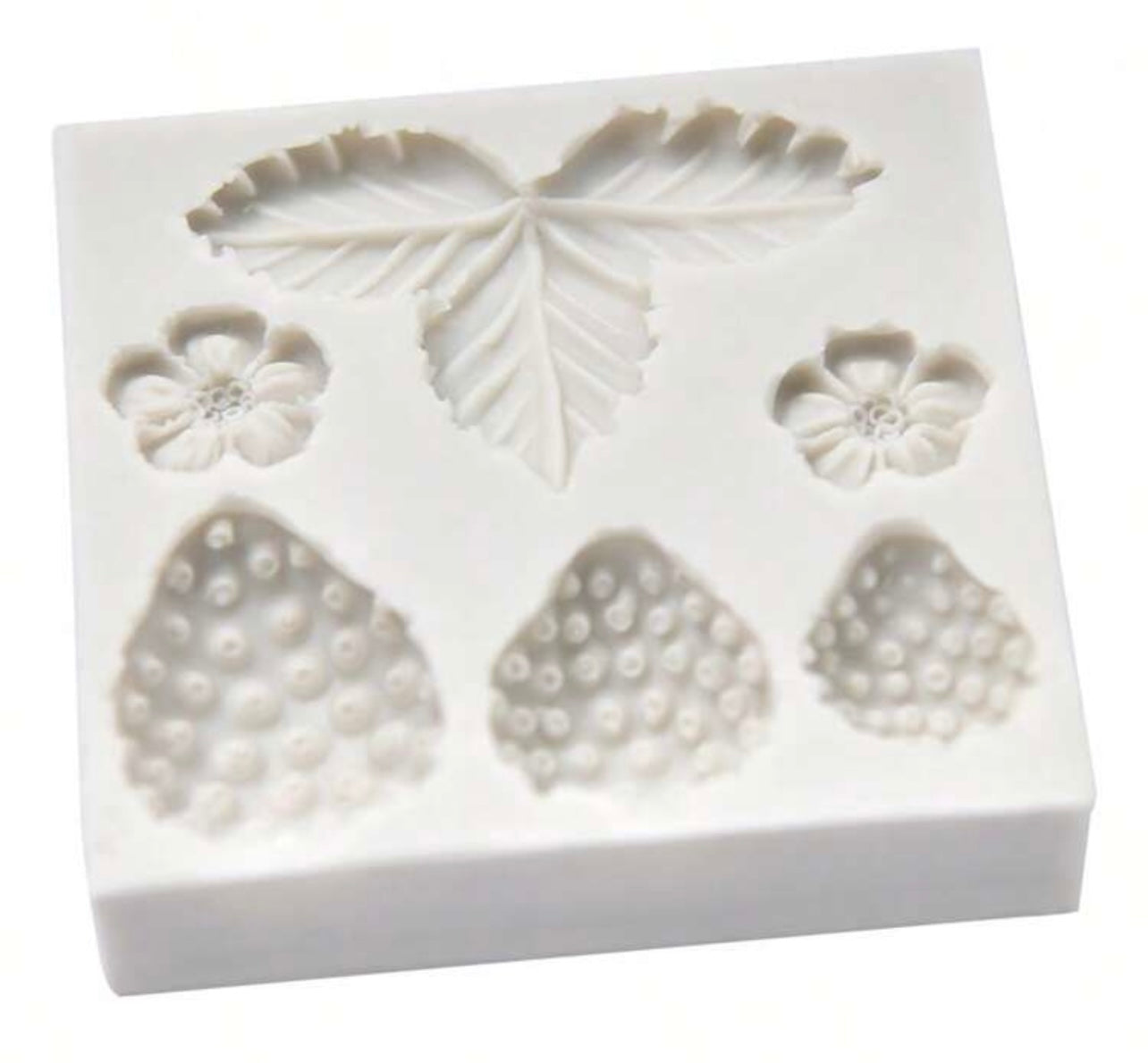 Strawberry & Leaves Fondant Mould