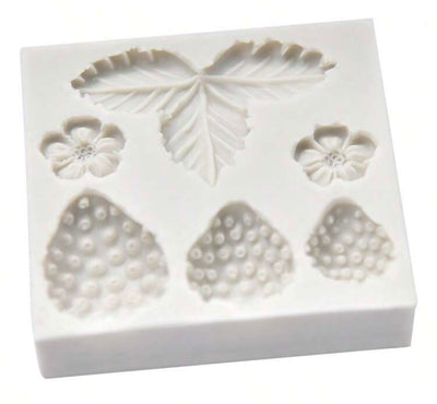 Strawberry & Leaves Fondant Mould
