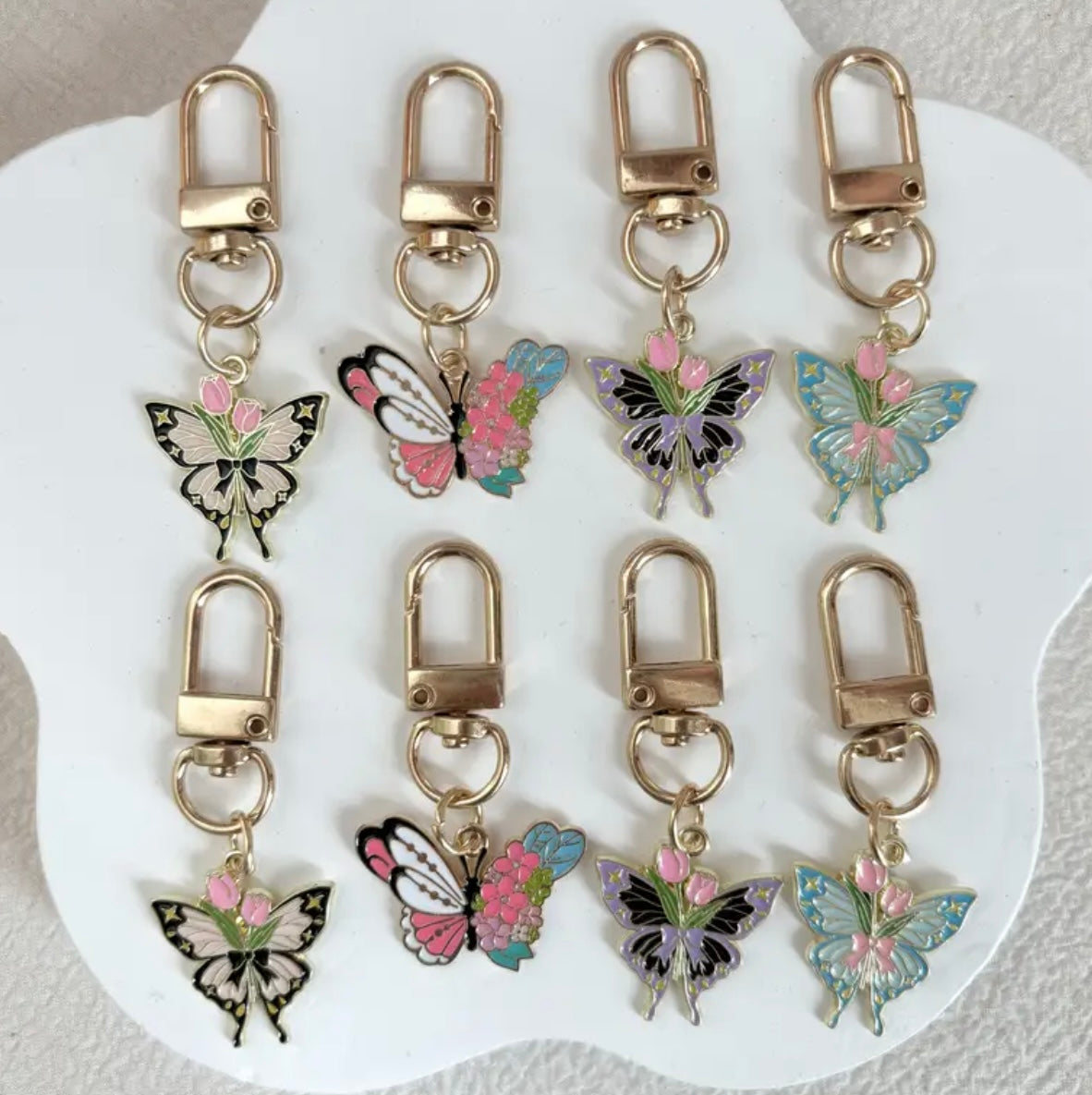 Butterfly Keyring Charm