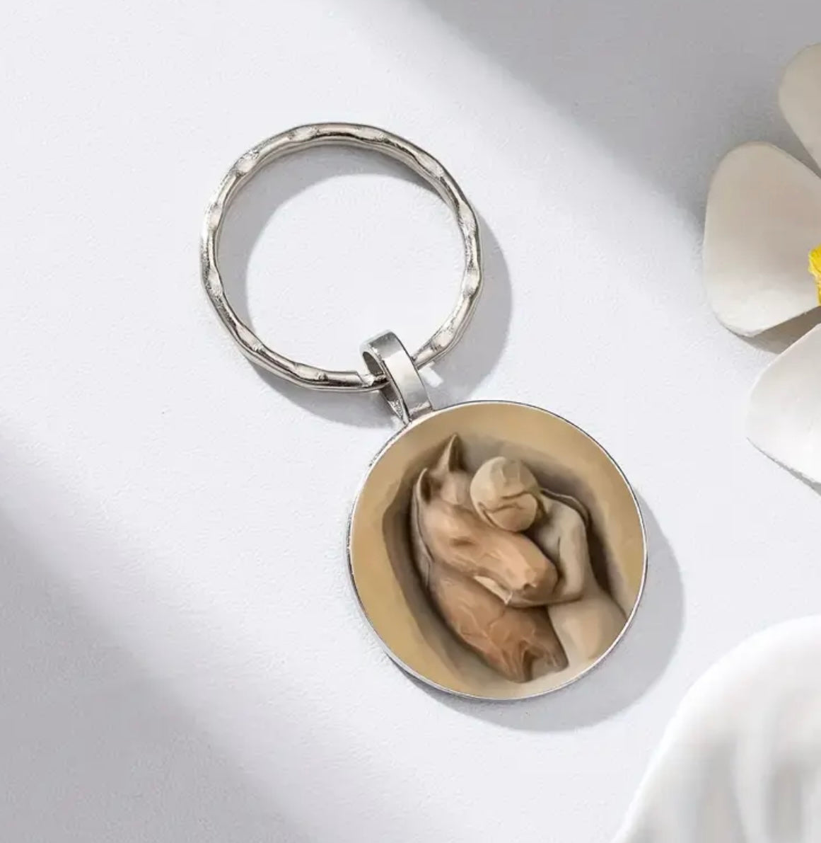 Horse & Girl Keyring
