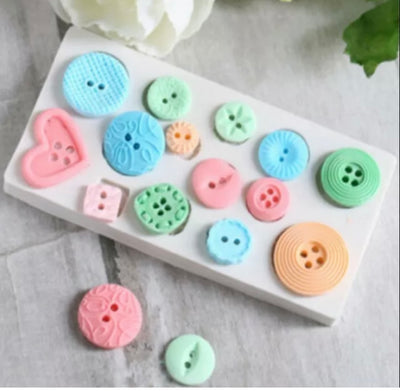 Buttons Fondant Mould