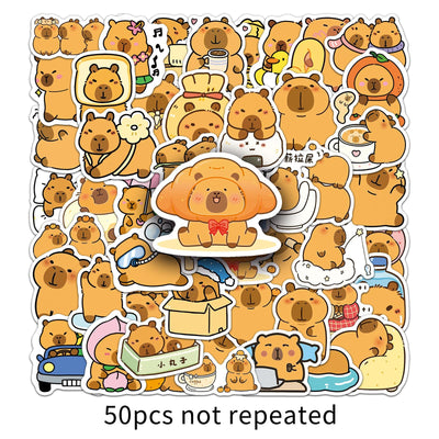 50 Pcs Capybara Stickers