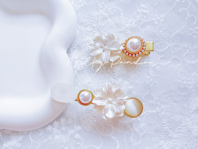 Flower hair clip set