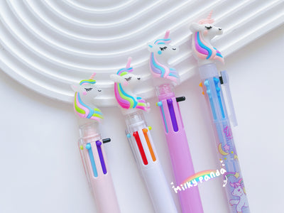 6 Colours unicorn pen