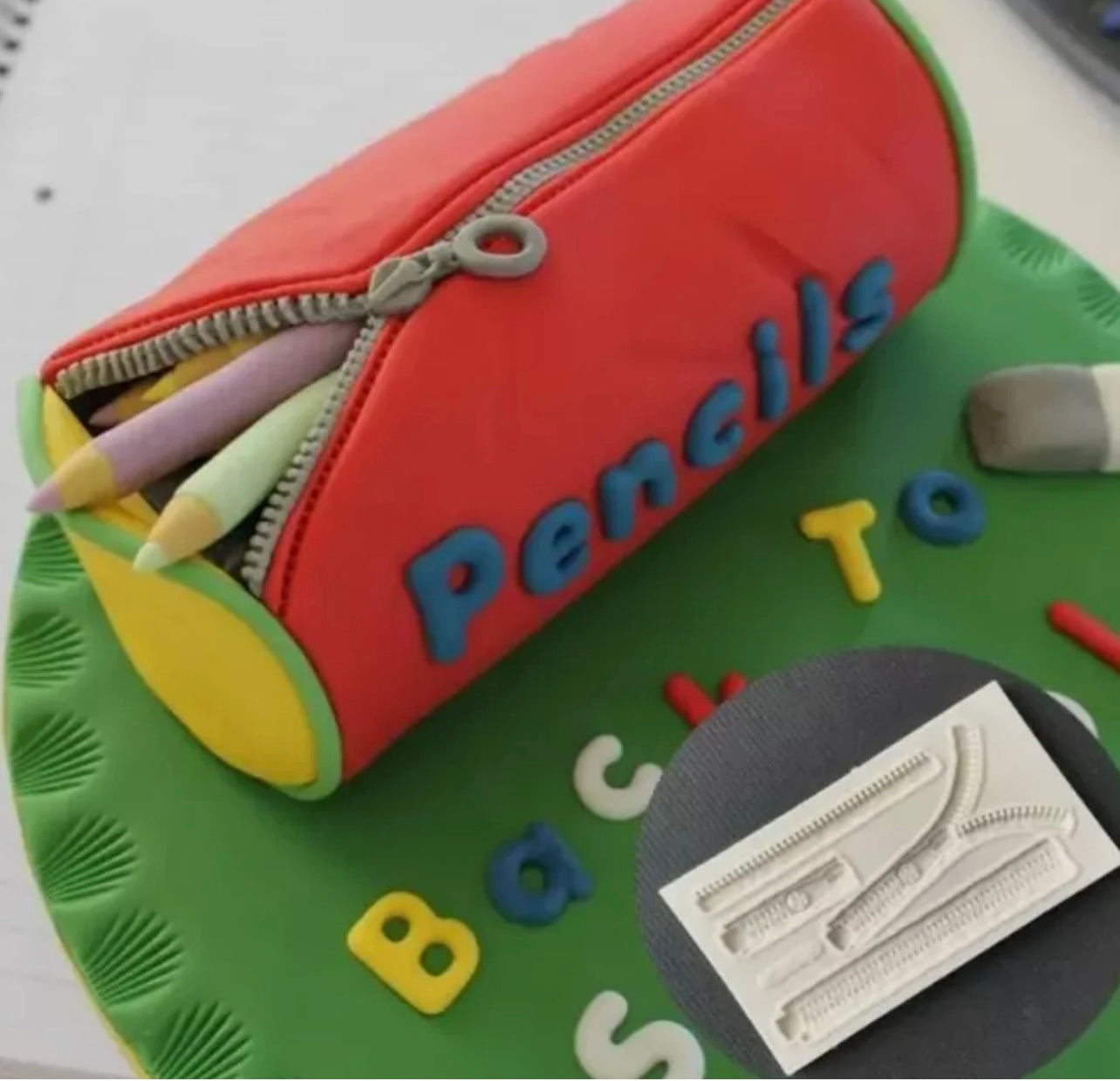 Zipper Fondant Mould