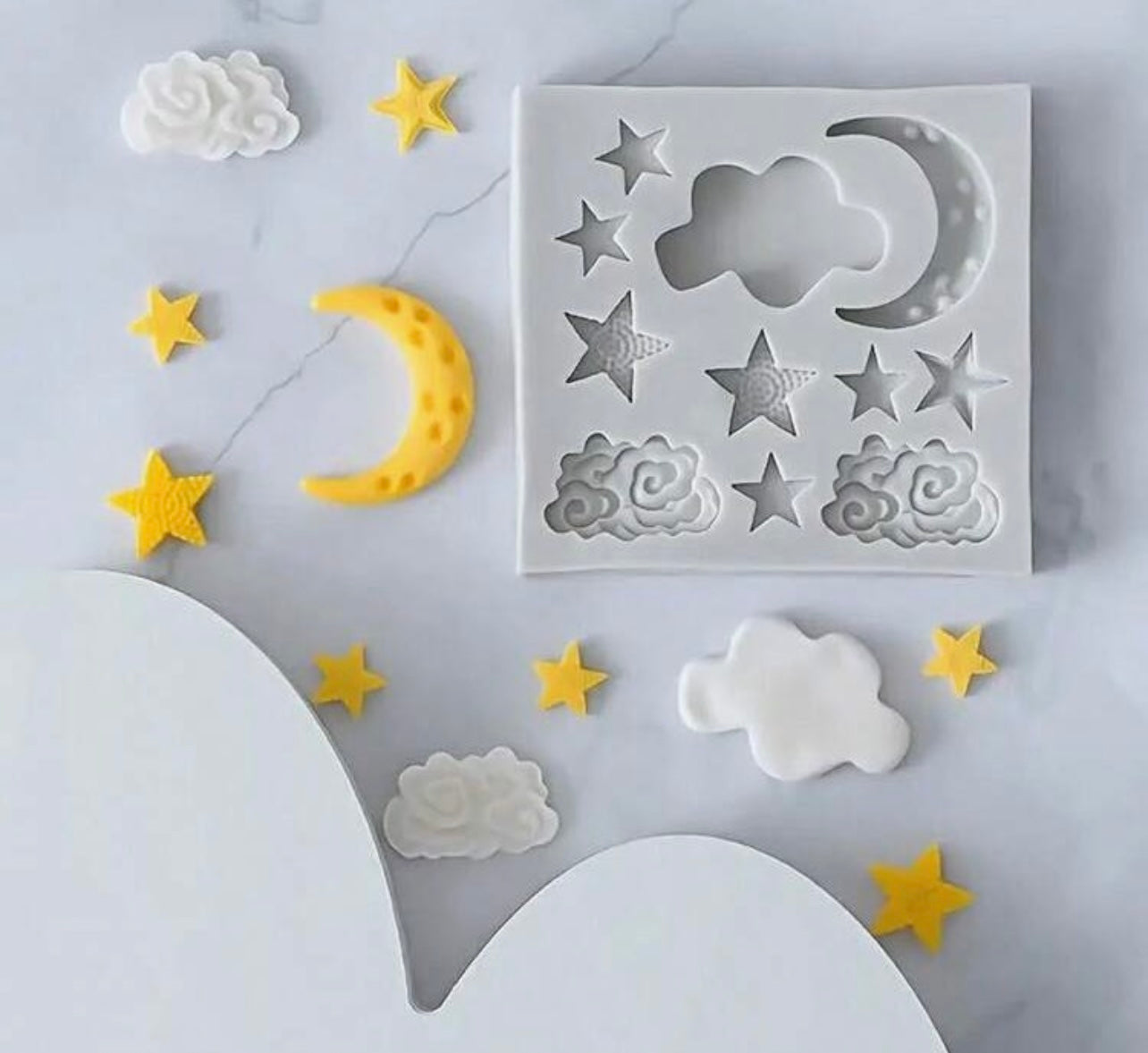 Moon Star Cloud Fondant Mould