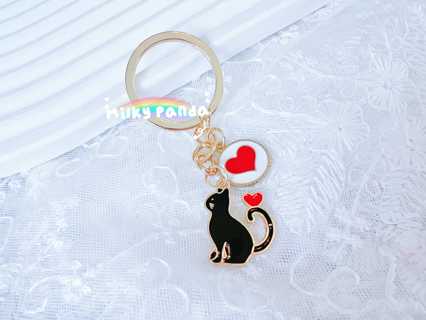 Black Cat Keyring