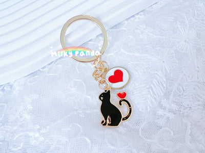 Black Cat Keyring