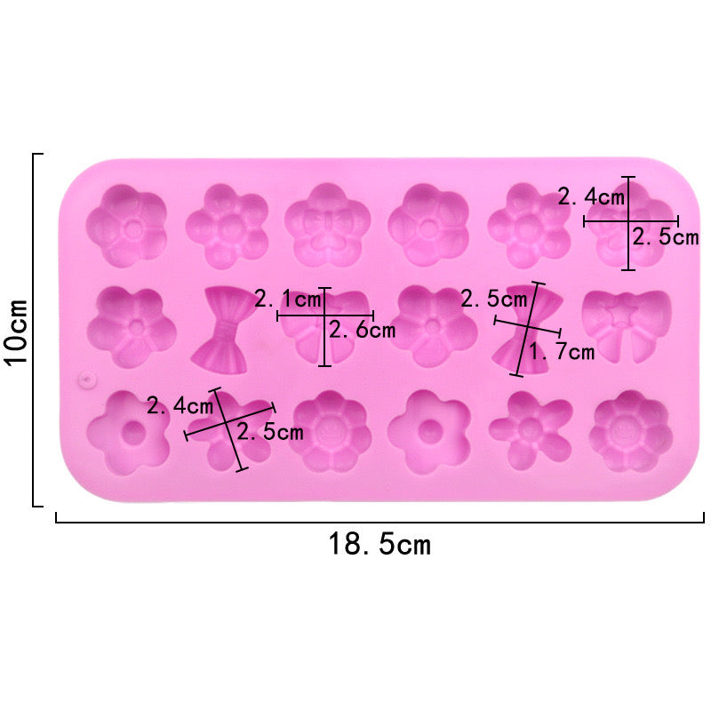 Flowers & Bowknot Chocolate Mould
