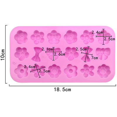 Flowers & Bowknot Chocolate Mould