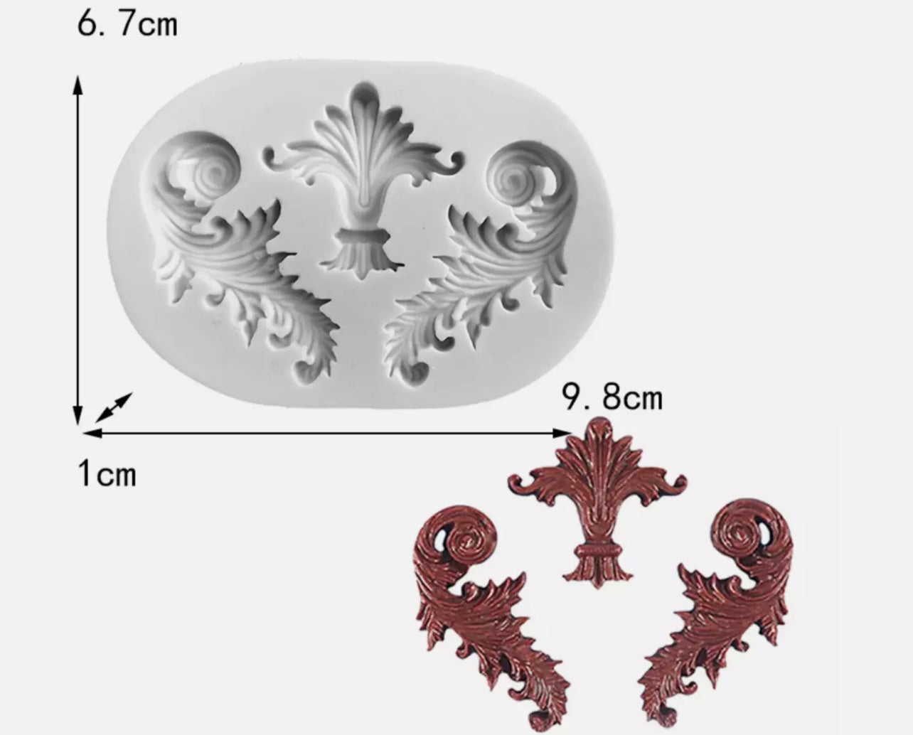 Vintage Baroque Fondant Mould