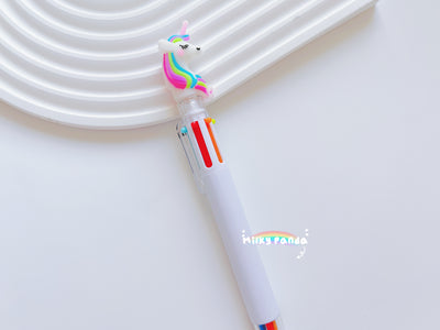 6 Colours unicorn pen