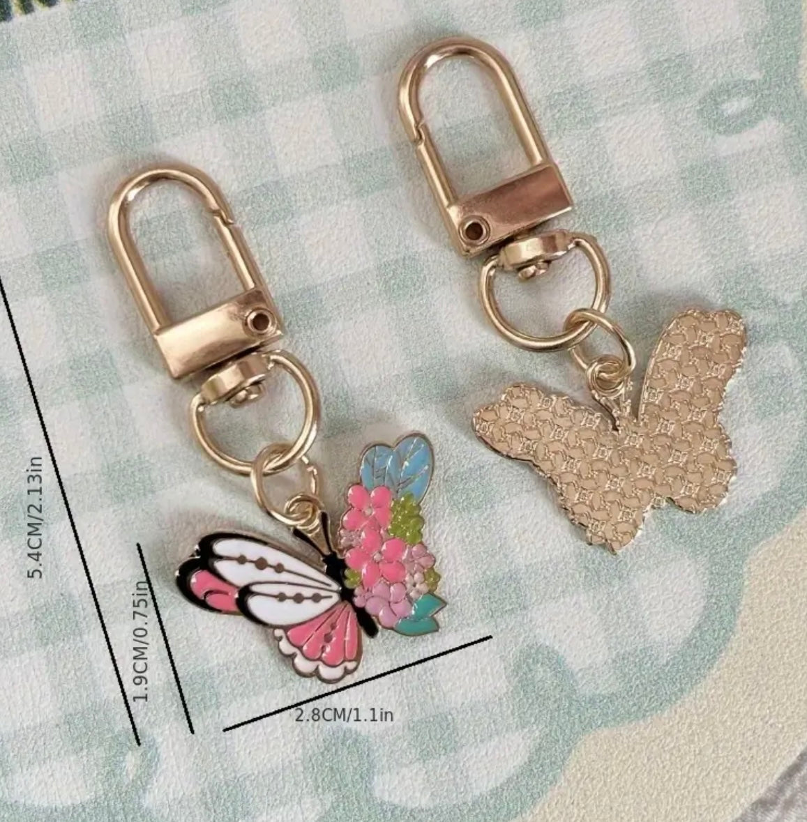 Butterfly Keyring Charm