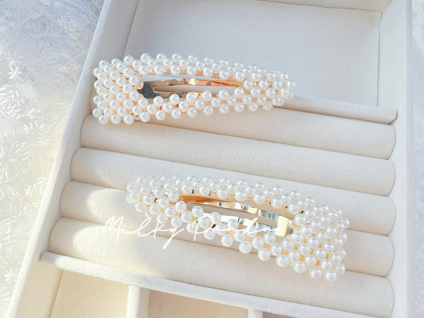 2 PCs Pearl Hair Clips