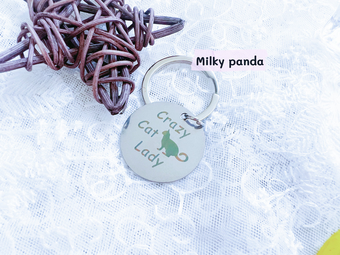 Crazy Cat Lady Keyring