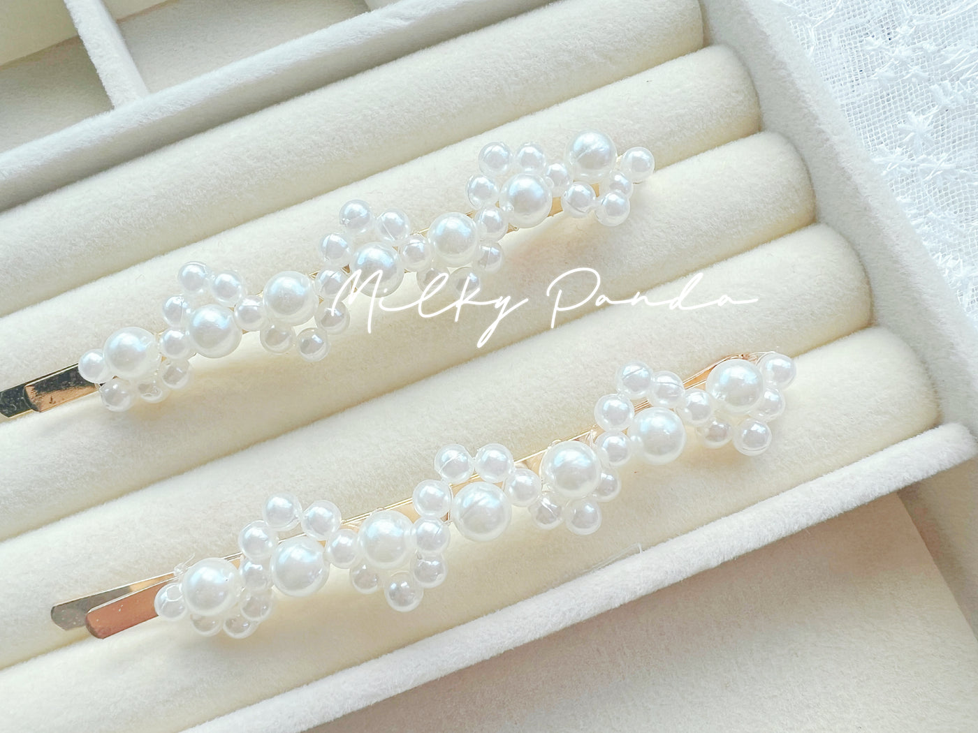 2 PCs Pearl Hair Clips