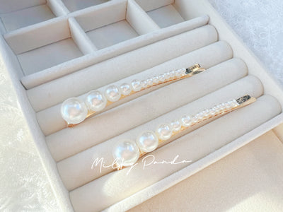 2 PCs Pearl Hair Clips