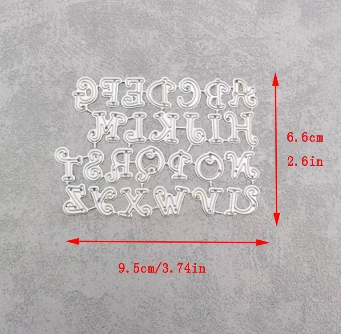 Alphabet Letter Cutting Die