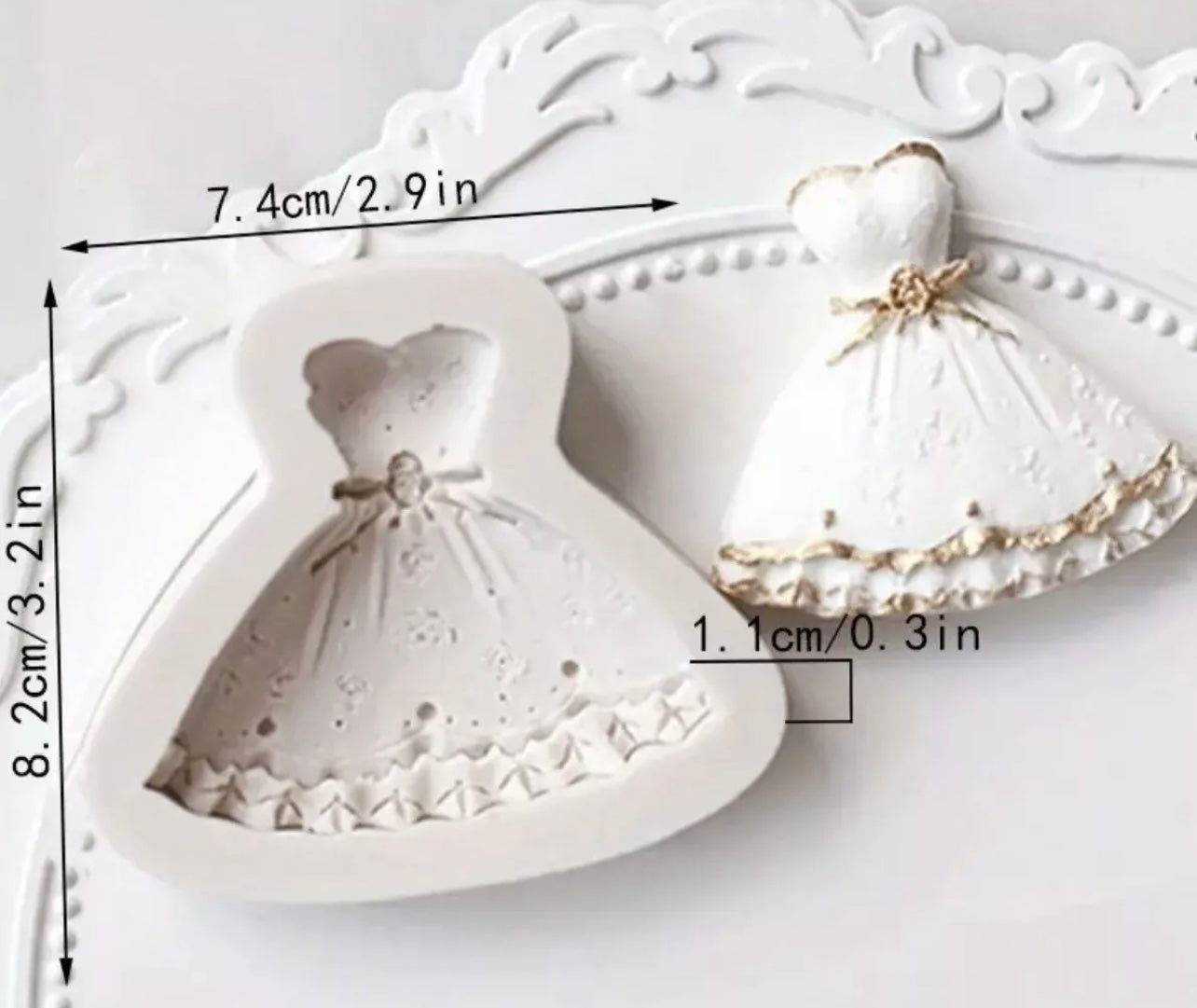 Ball Dress Fondant Mould