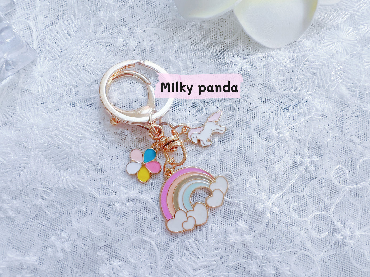 Unicorn Rainbow Keyring
