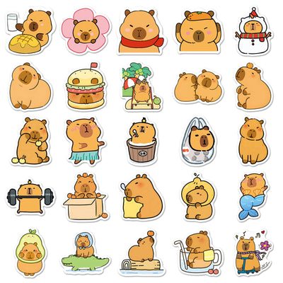 50 Pcs Capybara Stickers