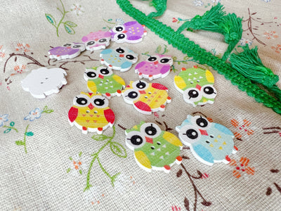 Owl Wooden Buttons