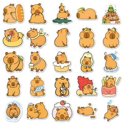 50 Pcs Capybara Stickers