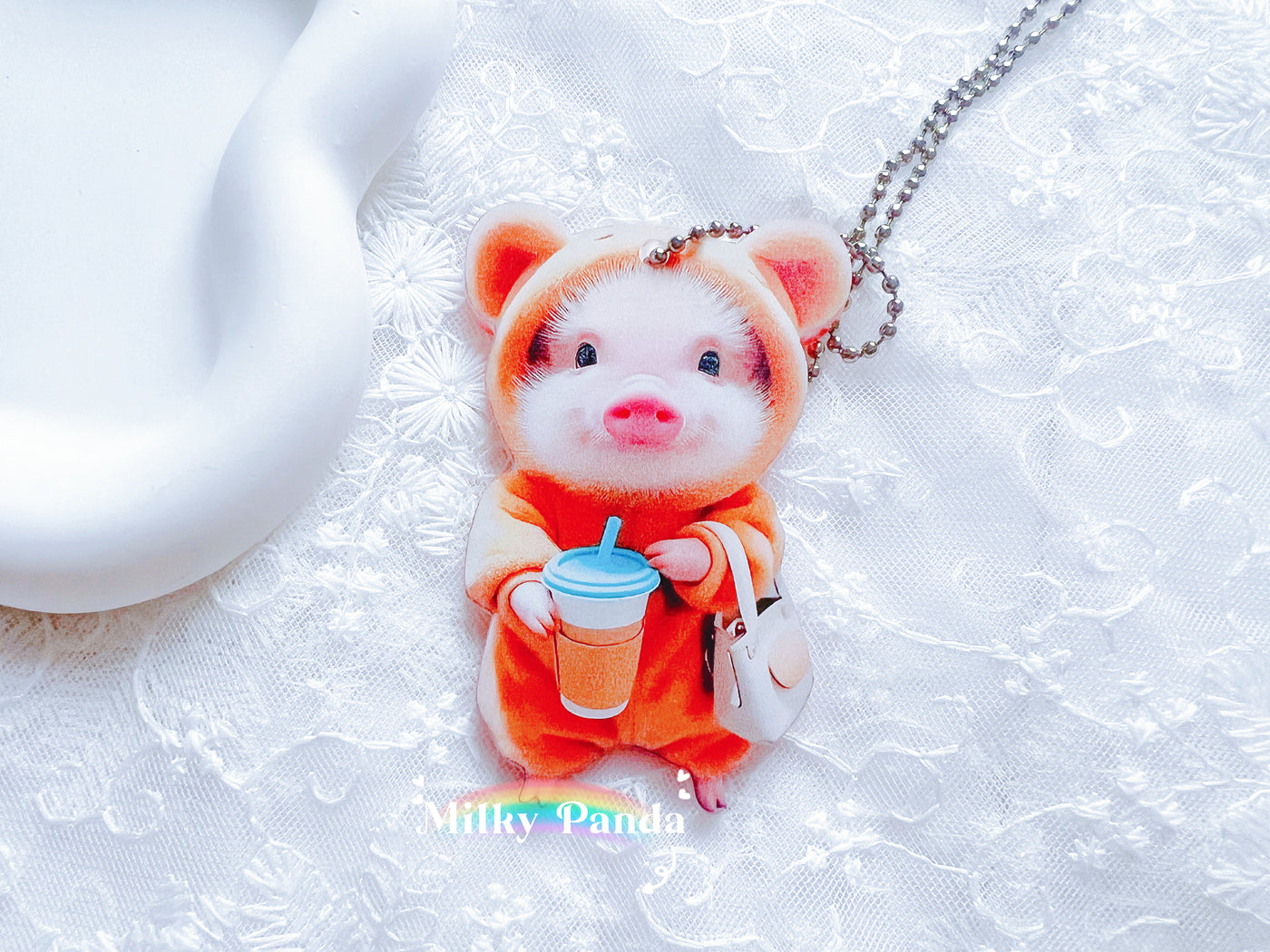 Pig Keyring Charm