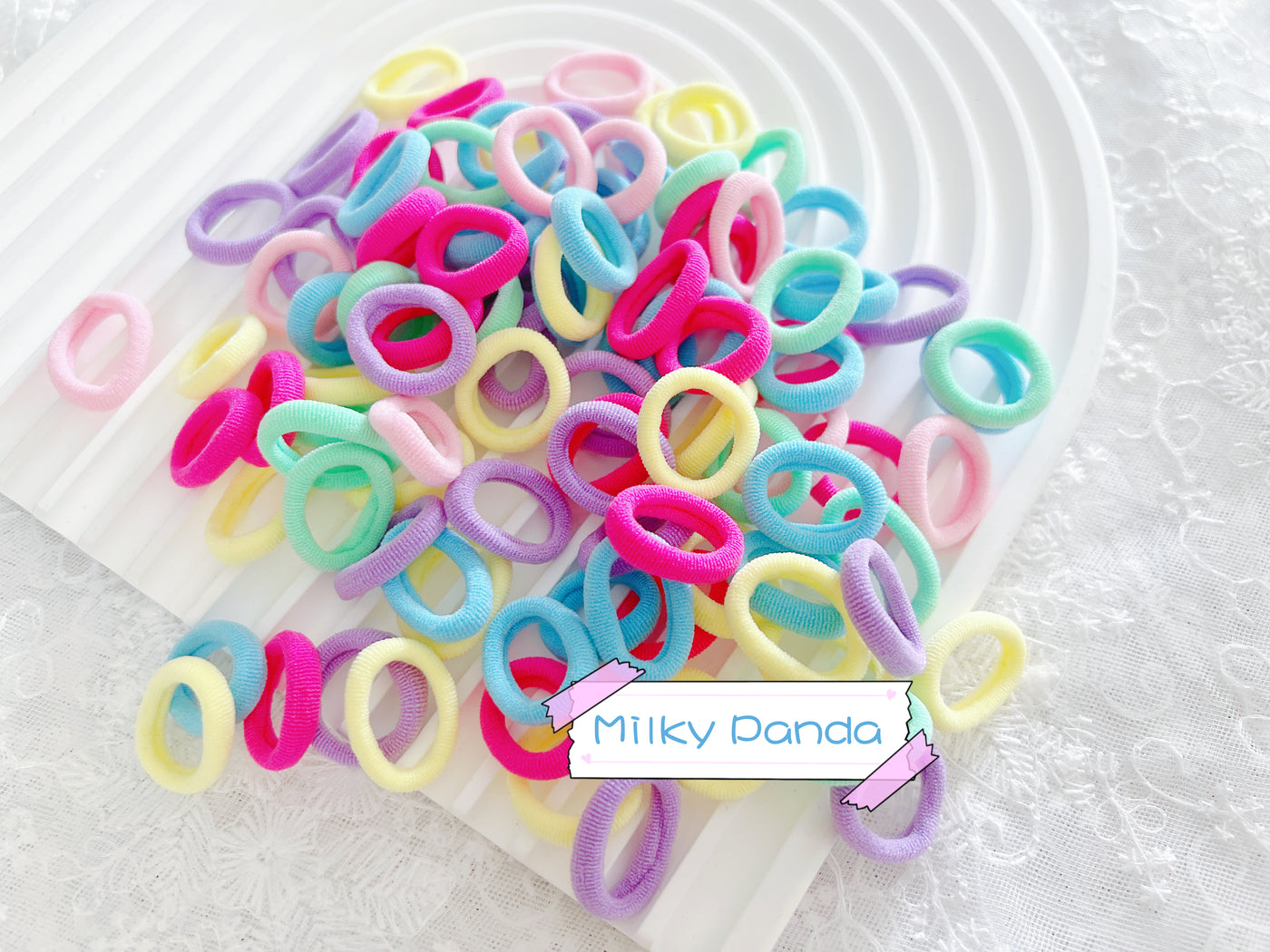 Kids Hair Ties - Bright Rainbow