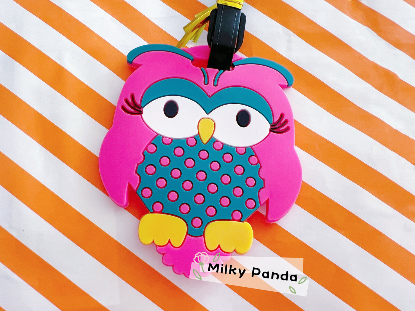 Owl luggage tag