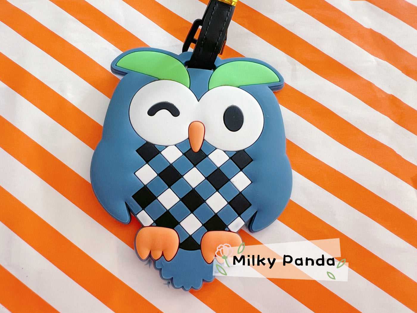 Owl luggage baggage tag