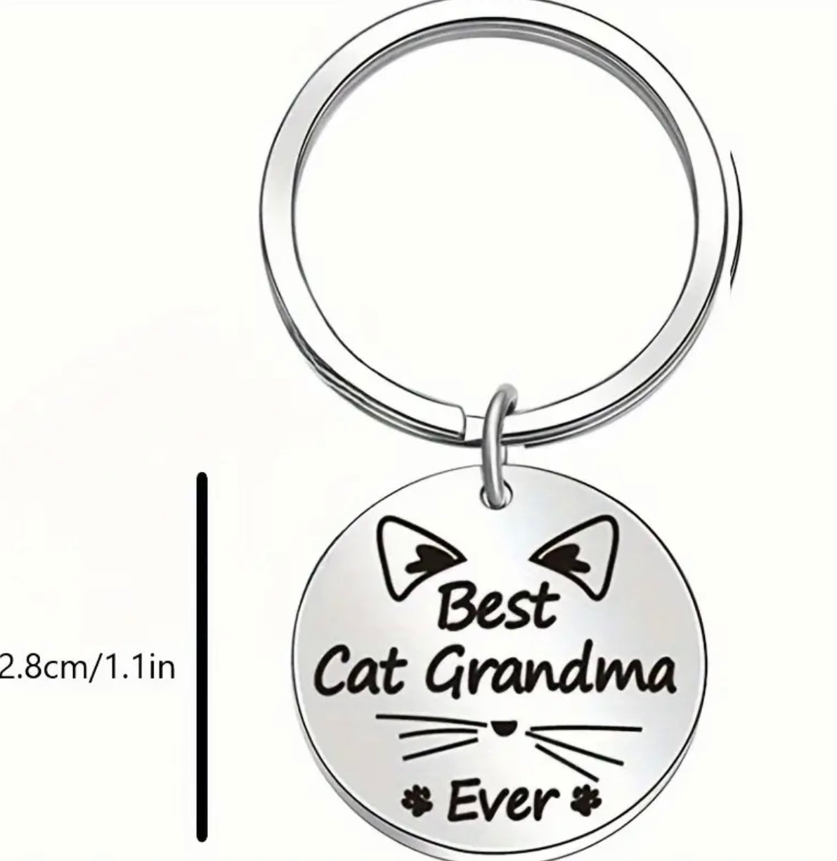 Cat Grandma Keyring