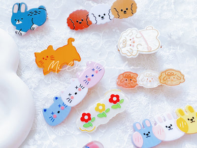 Animal hair clips set