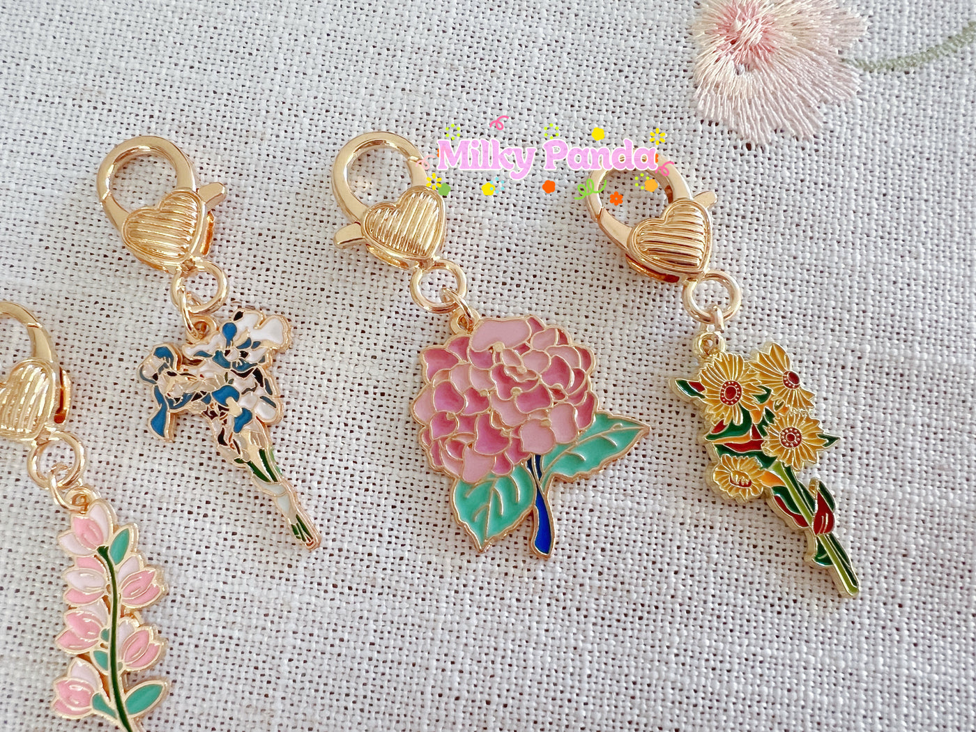 Flower Keyring Charm