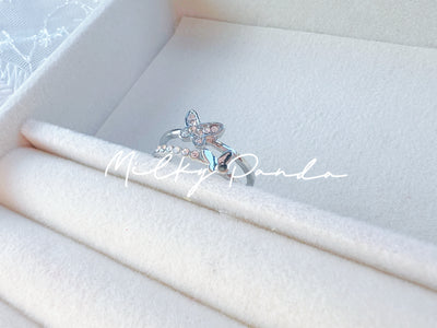 Rhinestone Butterfly Ring