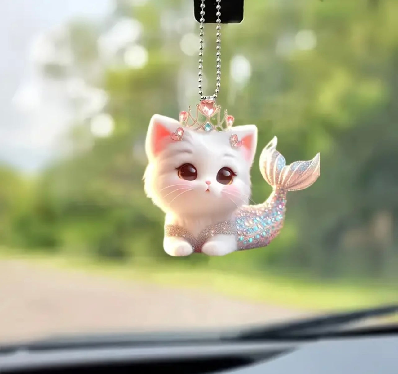 Mermaid Cat Keyring Charm