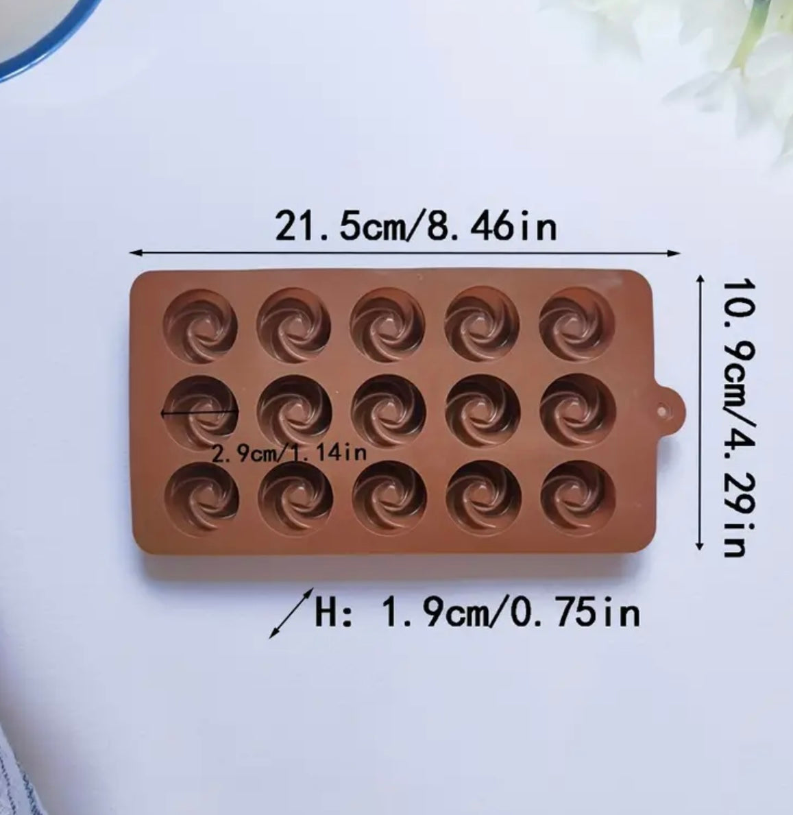 Swirl Flower Chocolate Mould