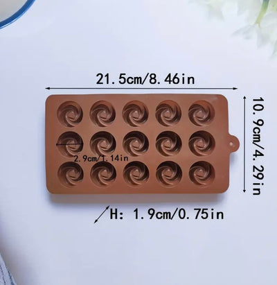 Swirl Flower Chocolate Mould