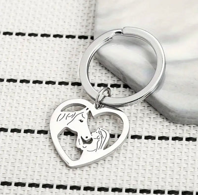 Horse & Heart Keyring