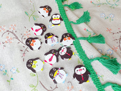 Penguin Wooden Buttons