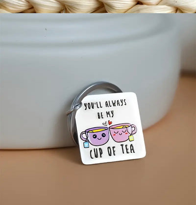 Valentines Cup Of Tea Keyring