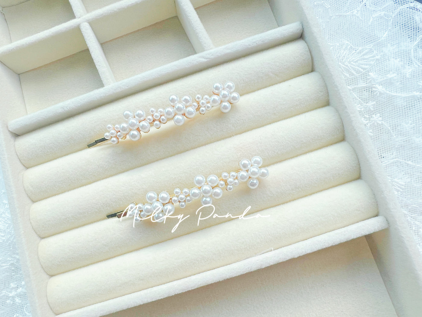 2 PCs Pearl Hair Clips