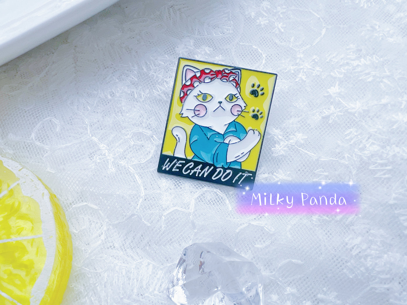 We Can Do It Kitten Pin