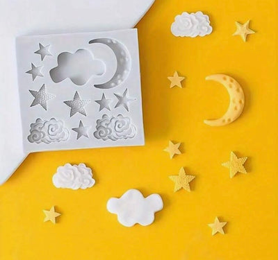 Moon Star Cloud Fondant Mould