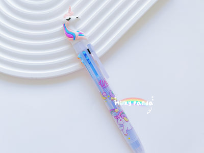 6 Colours unicorn pen