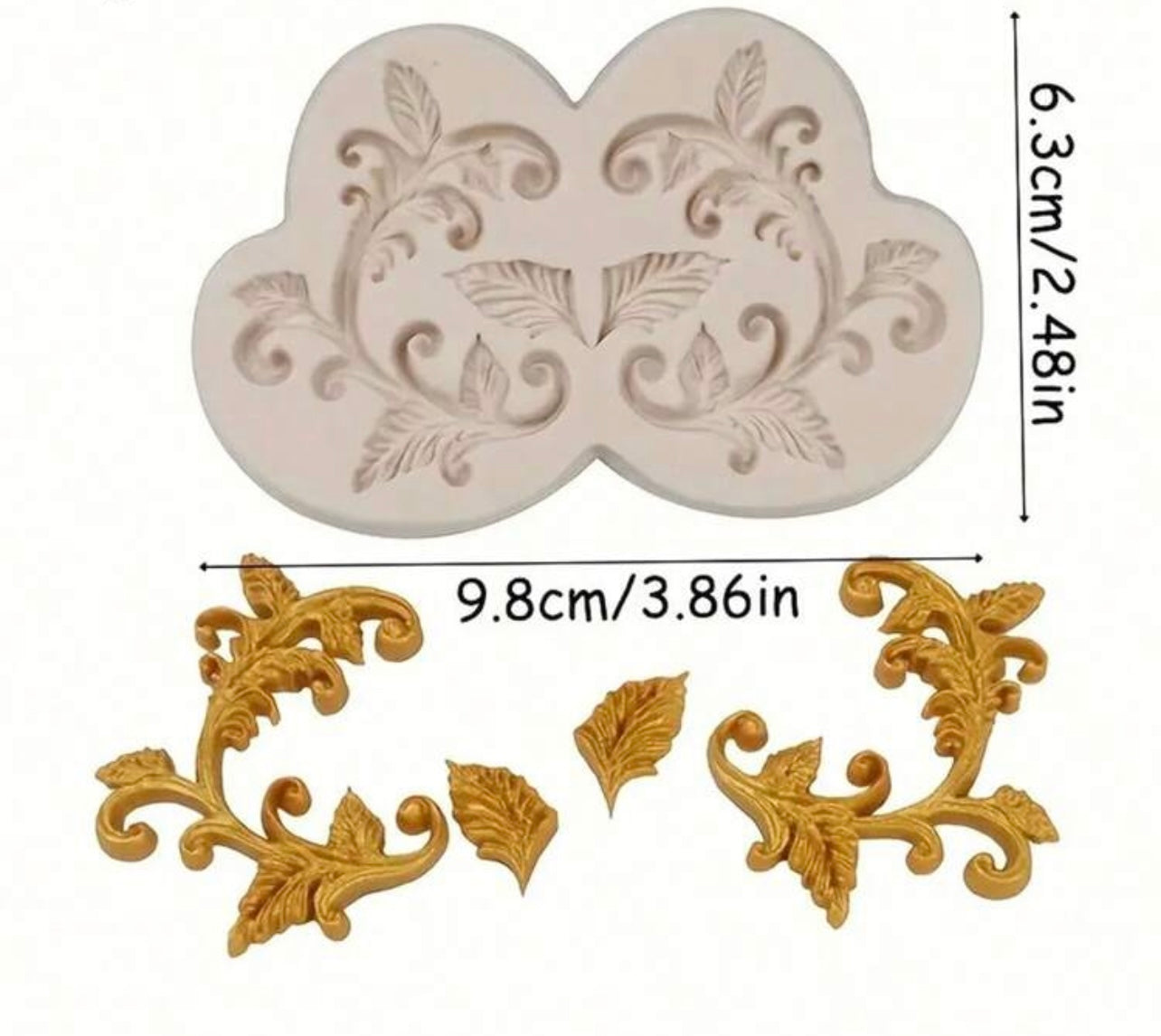 Vintage Baroque Fondant Mould