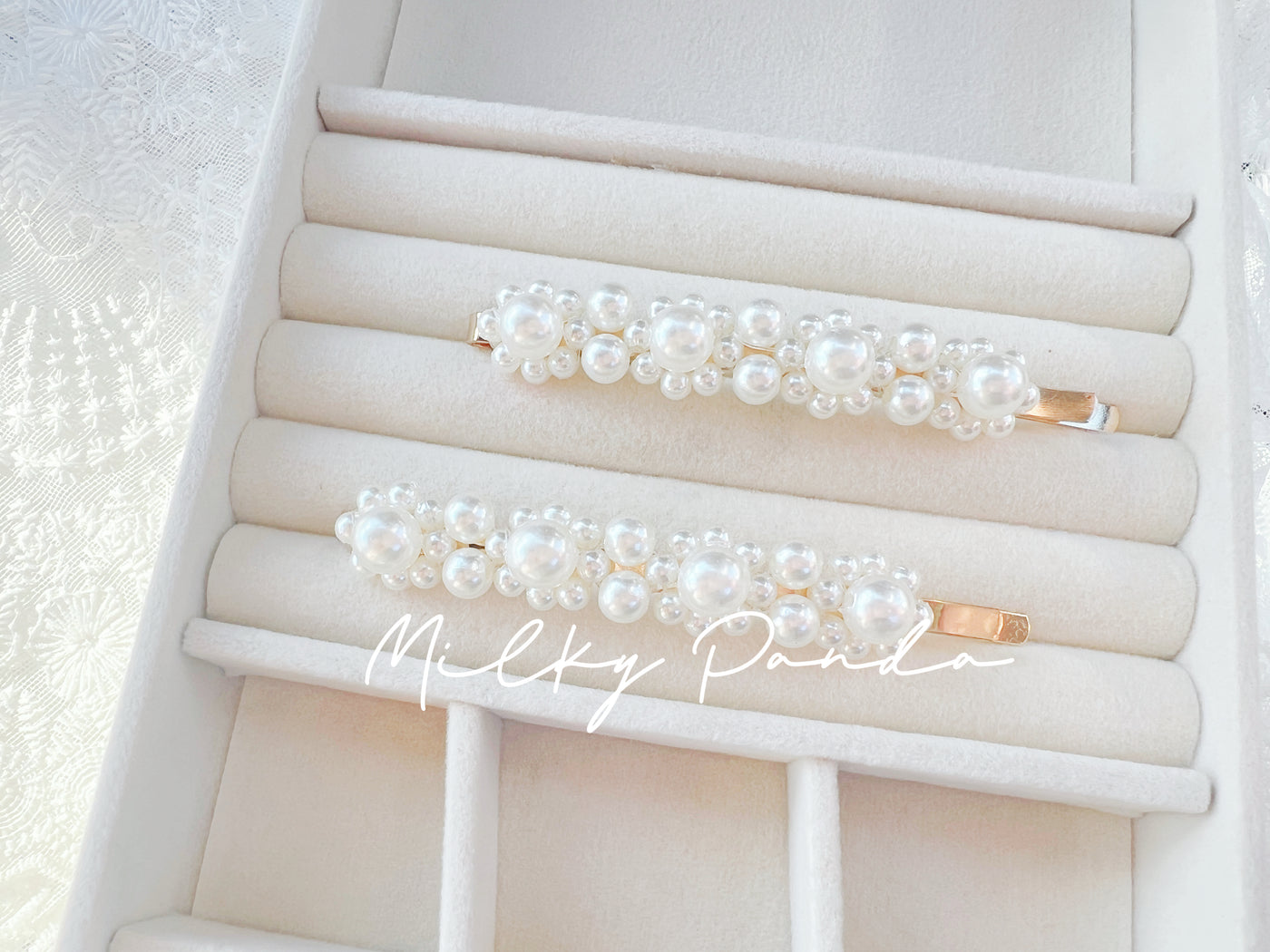 2 PCs Pearl Hair Clips