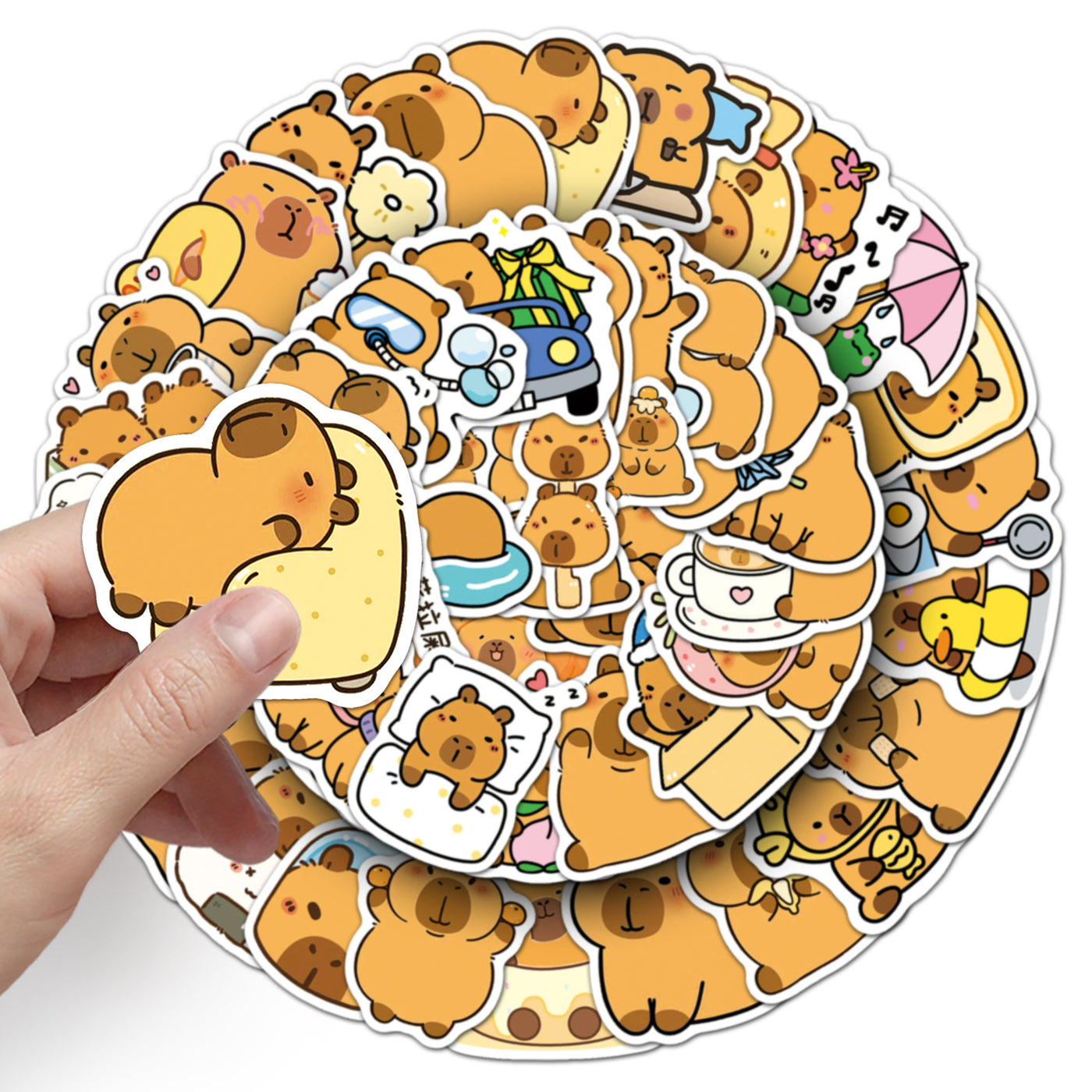 50 Pcs Capybara Stickers